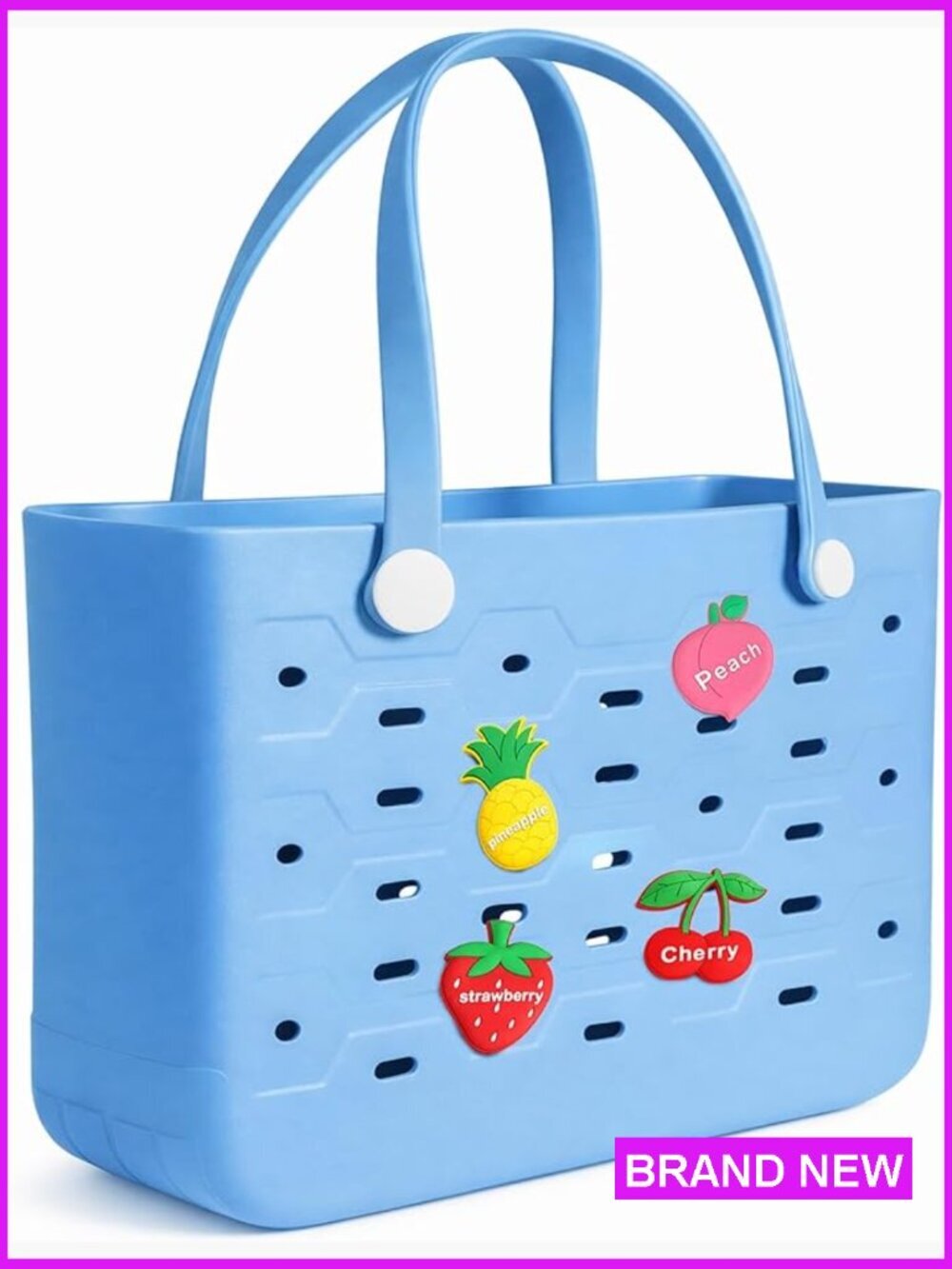 Waterproof EVA Beach Tote Bag Large Capacity Sandproof Pool Bag with Zipper